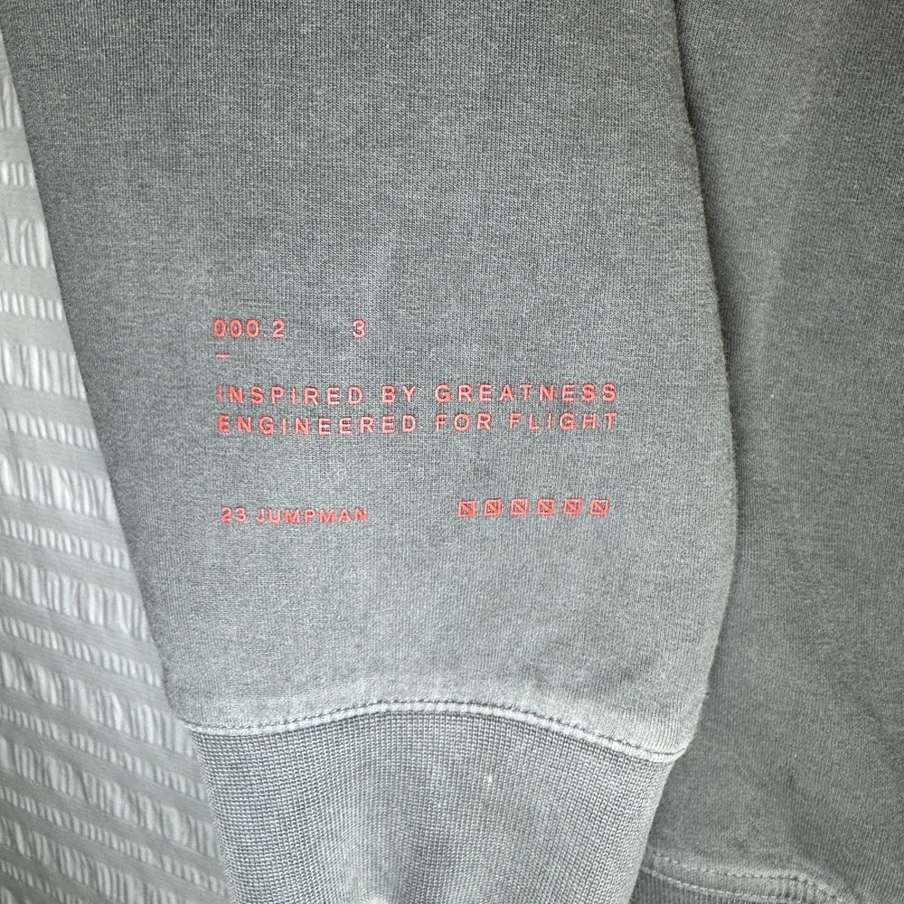 Jordan 23 Engineered Pullover 1/4 Zip Sweatshirt Grey Utility Pocket Mens M - Picture 5 of 15